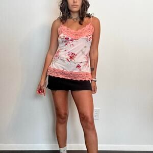 Lace floral cami sweet peachy